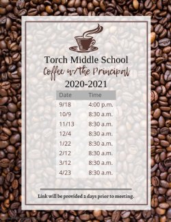 Coffee w/the Principal 2020-2021